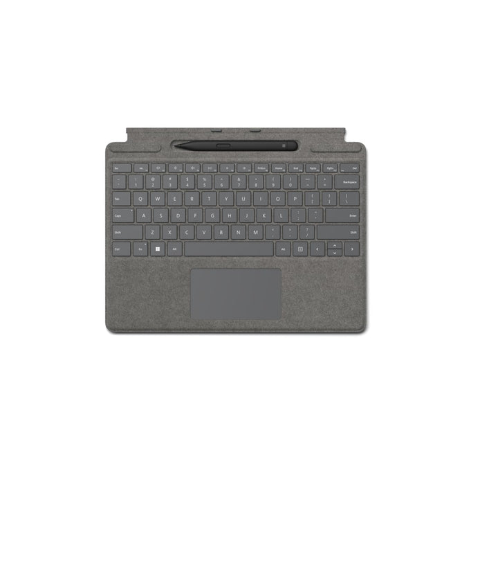 Microsoft Surface Pro 8 / 9 / X Signature Keyboard Platin im Bundle mit Slim Pen 2 Schwarz, QWERTZ -