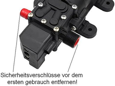 ONPIRA Wasserpumpe 12V (Hochdruckmembran) mit Gartenschlauch Anschluss selbstansaugende Pumpe für Wo
