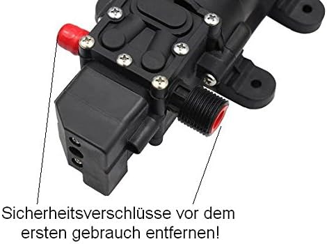 ONPIRA Wasserpumpe 12V (Hochdruckmembran) mit Gartenschlauch Anschluss selbstansaugende Pumpe für Wo