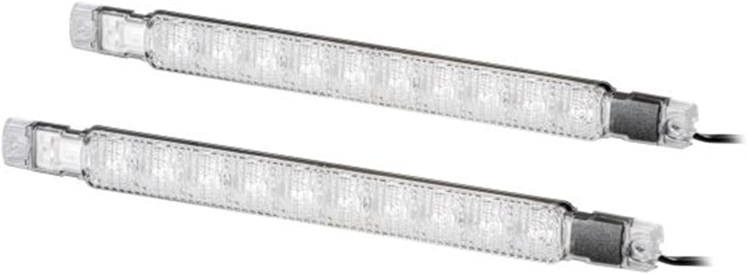 HELLA - LED-Tagfahrleuchtensatz - Strip Lamp - 24V - gerade - Anbau - Lichtscheibenfarbe: glasklar -