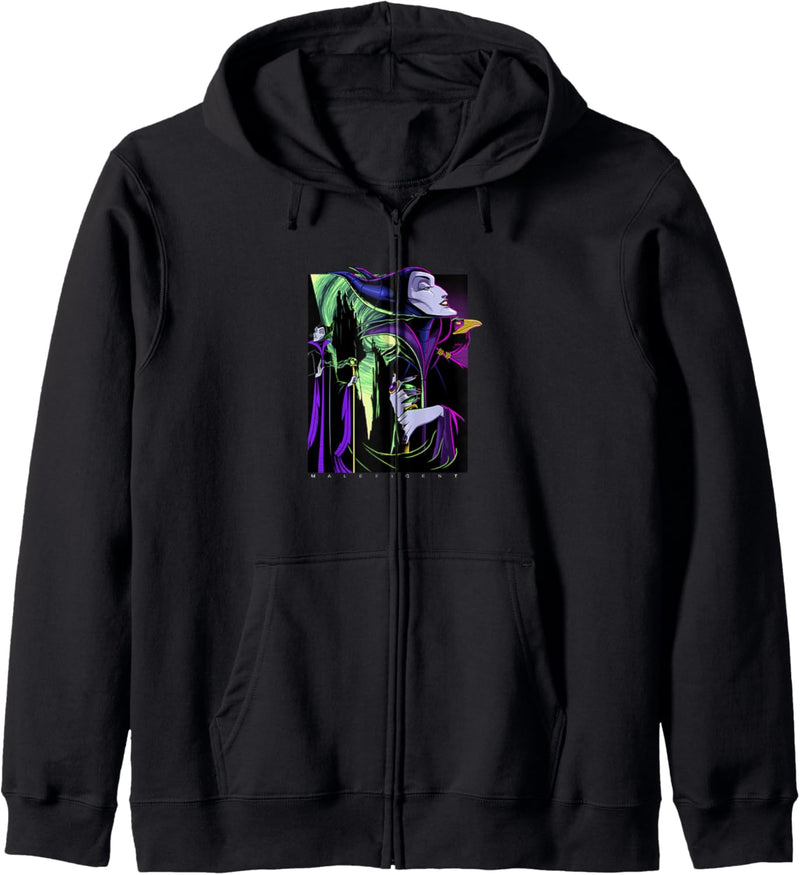 Disney Sleeping Beauty Maleficent Large Side Portrait Kapuzenjacke