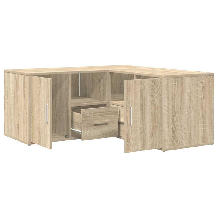 vidaXL Eckregal, Eckschrank 2 Montagemöglichkeiten, Schrank mit Stauraum, Aufbewahrungsschrank Vitri