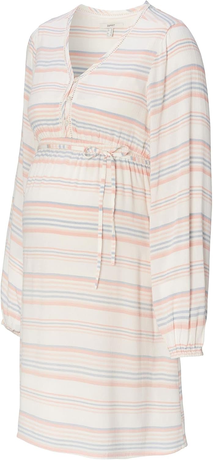 ESPRIT Damen Dress Woven Nursing Long Sleeve Stripe Kleid