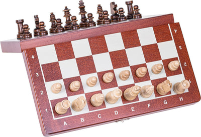 Schach Schachspiel - MAGNETISCHE Basic - 26,5 x 26,5 cm - Schachfiguren & Schachbrett aus Holz