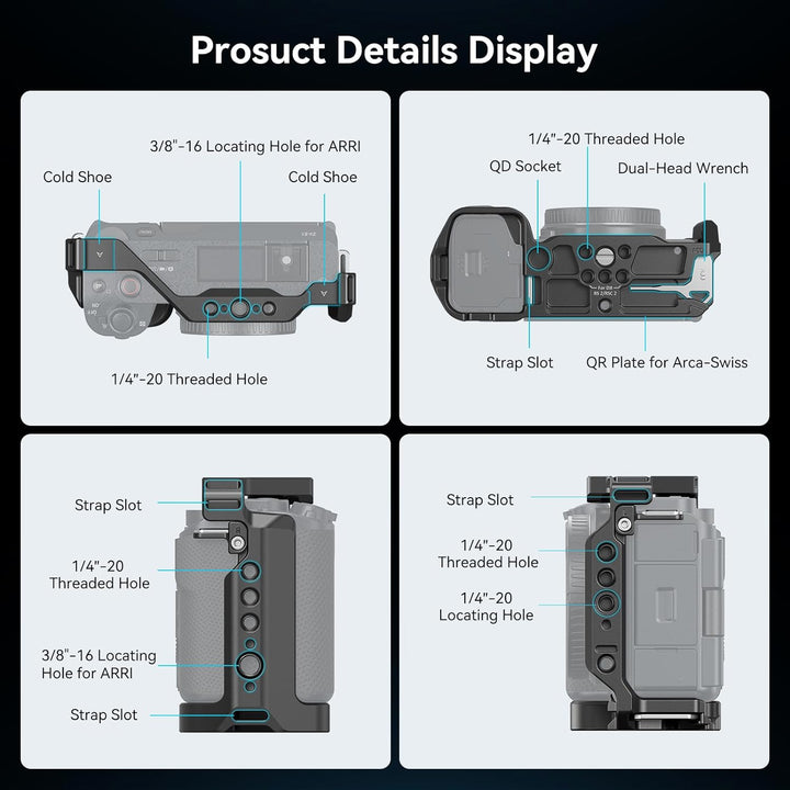 SMALLRIG ZV-E1 Cage Käfig für Sony ZV-E1, vollständiger Kamerakäfig für Sony Alpha ZV-E1, integriert