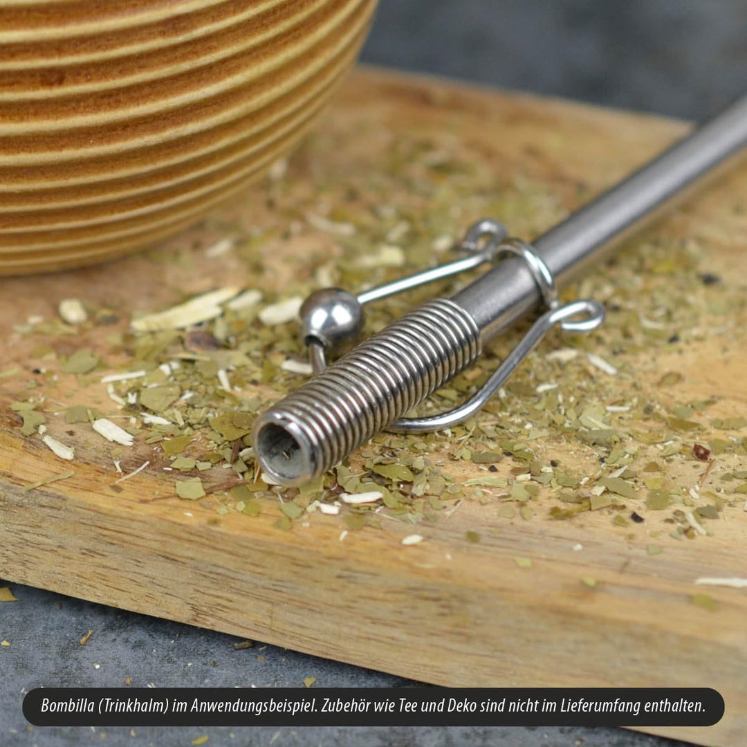 Bombilla Patagonia 16,5 cm – lebensmittelechter Edelstahl, authentisches Design. Silber, Silber