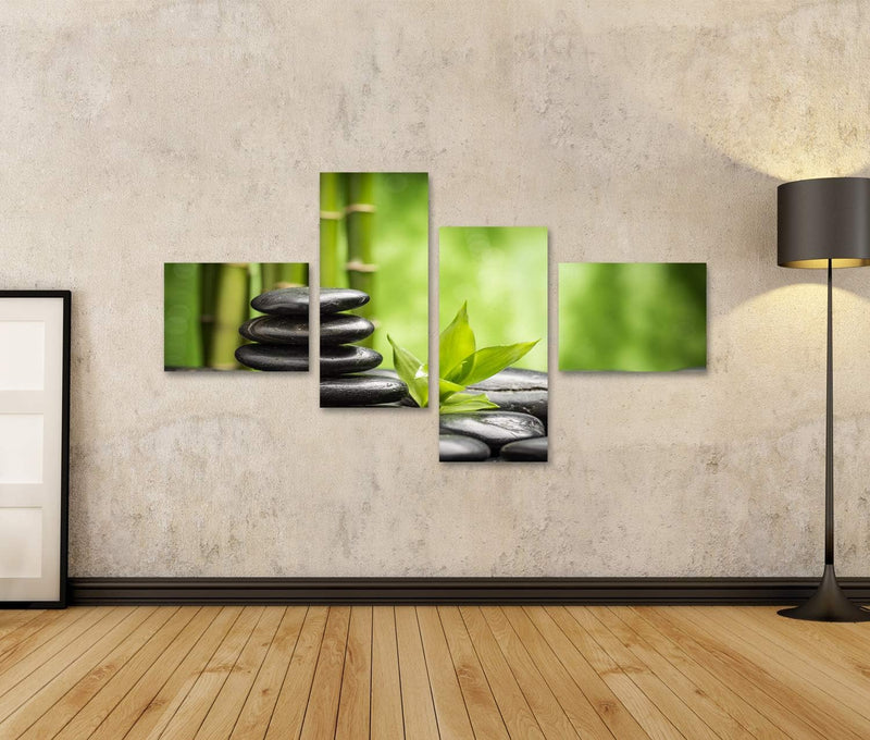 islandburner Bild auf Leinwand Zen Basaltsteinen Und Bilder Wandbilder Poster Leinwand 150x80cm - 4