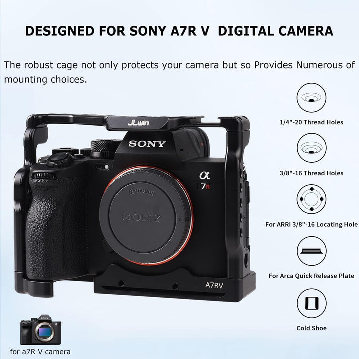Hersmay A7RV Kamera Cage mit Obergriff Aluminium Kamera Käfig für Sony A7RV Kamera vertikale Aufnahm