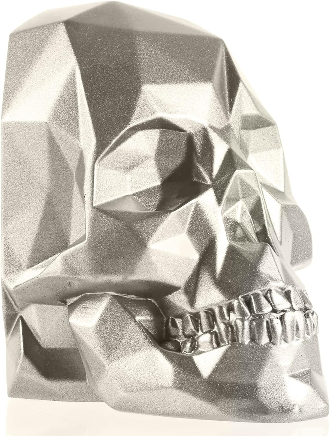 concrette Buchstütze Skull Low-Poly Totenkopf aus architektonischem Beton - Stütze für Bücherregal B