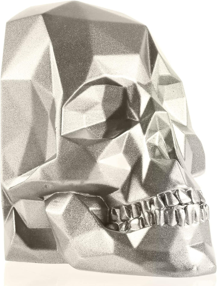 concrette Buchstütze Skull Low-Poly Totenkopf aus architektonischem Beton - Stütze für Bücherregal B