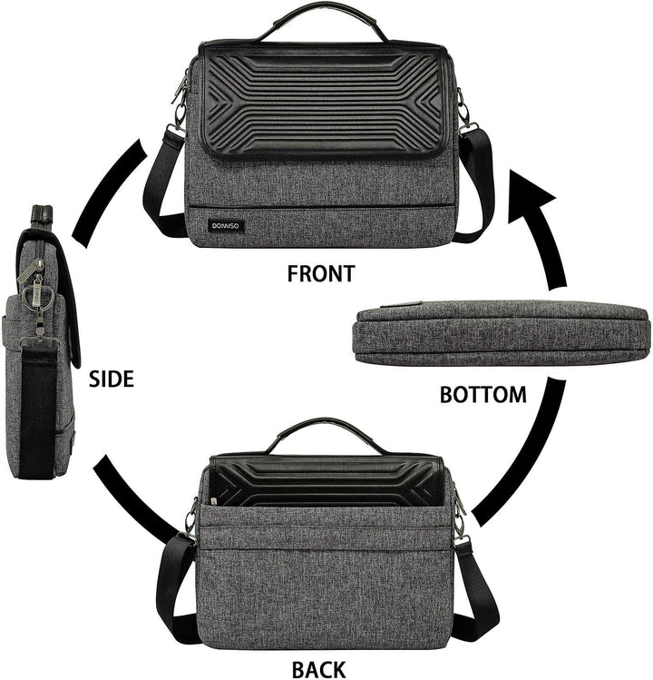 DOMISO 14 Zoll Wasserdicht Laptop Tasche Aktentasche Schultertasche Notebooktasche für 14" Acer Aspi