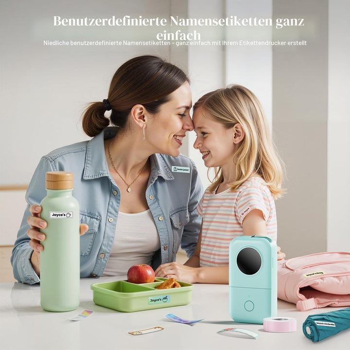 Phomemo D30 Etikettendrucker, Mini Bluetooth Etikettiergerät Tragbarer beschriftungsgerät Selbstkleb