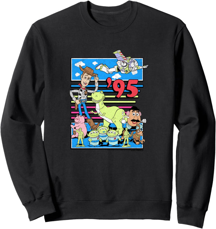 Disney Pixar Toy Story 95 Retro Distressed Colorful Sweatshirt