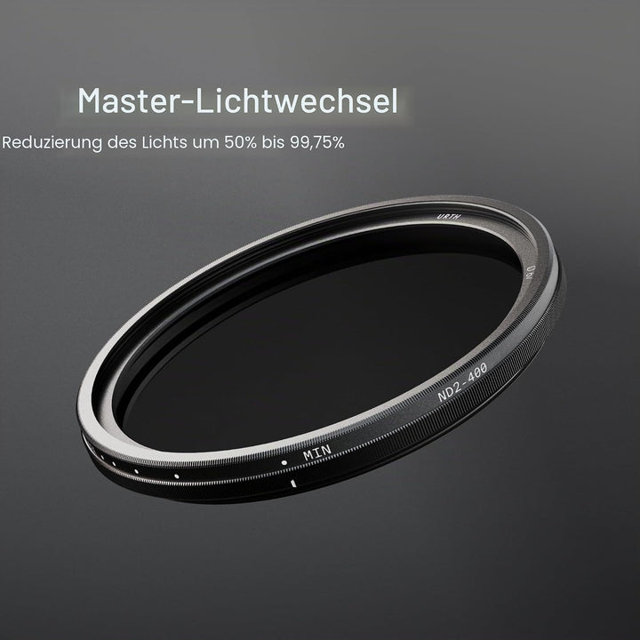 Urth 46 mm Variabler Graufilter ND2-400 (1-8.6 Stop) ND Filter 46mm, 46mm