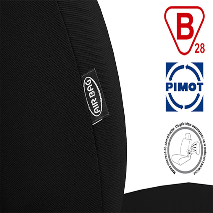 GSC Sitzbezüge Universal Polyester Schonbezüge 1+2 kompatibel mit Renault TRAFIC