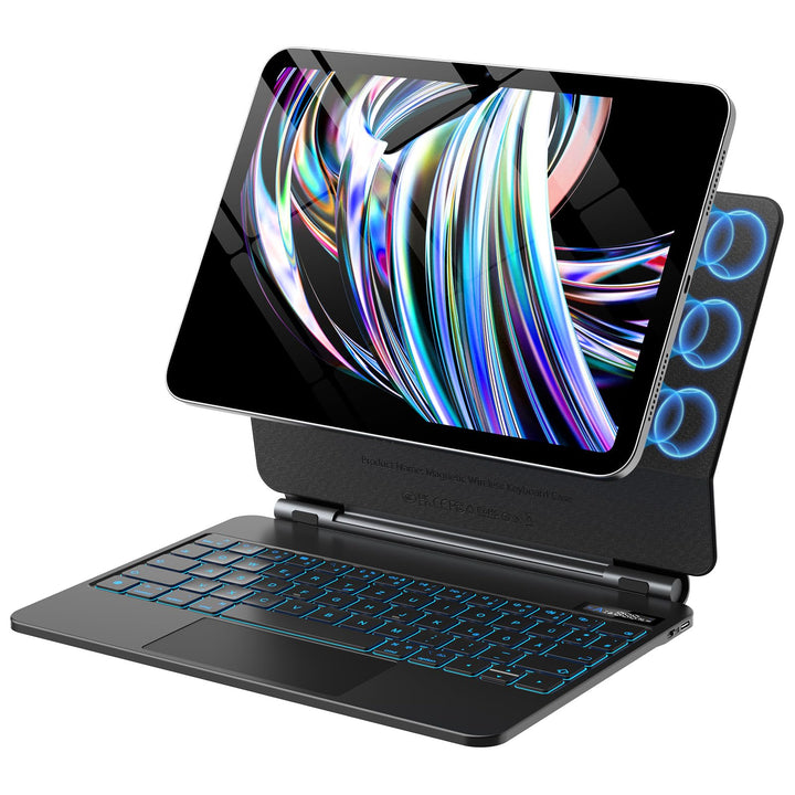 aMZCaSE Magnetische Tastatur Hülle für iPad Air 5/4,Air 11 Zoll M3/M2 (2025/2024),Magic Keyboard mit