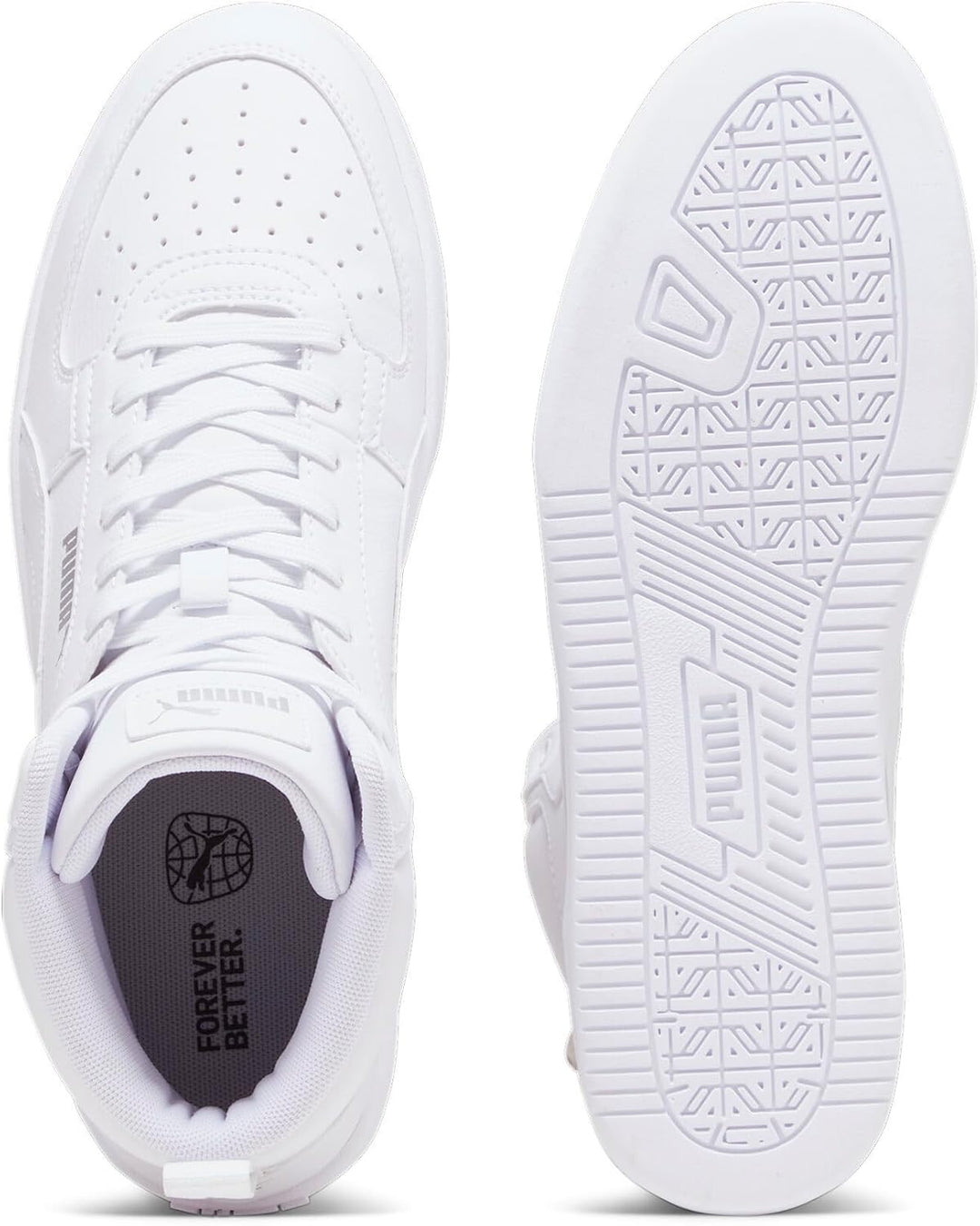 PUMA Unisex Caven 2.0 Mid WTR Sneakers Sneaker 36 EU Puma White Puma Silver, 36 EU Puma White Puma S