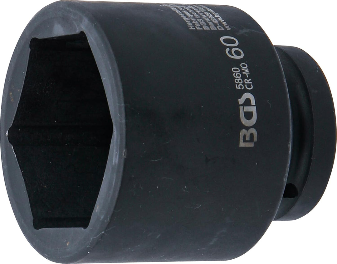 BGS 5860 | Kraft-Steckschlüssel-Einsatz Sechskant | 25 mm (1") | SW 60 mm Schlüsselweite: 60 mm, Sch
