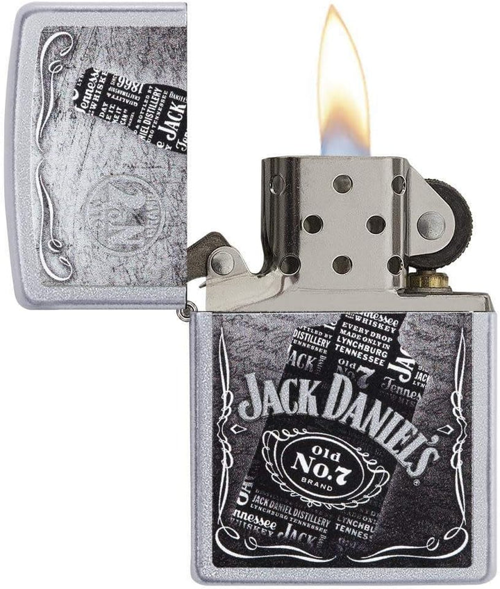 Zippo Jack Daniel 's Label Regular Feuerzeug Silber, Silber