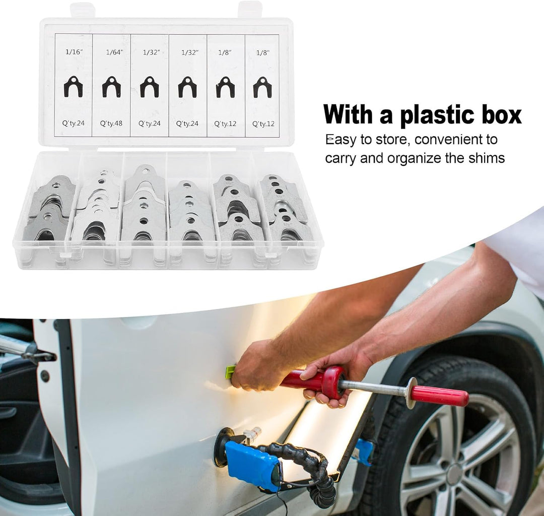 CHICIRIS 144pcs Auto Alignment Body Shim Kit Zum Einstellen von Körperteilen oder Sturzausrichtungss