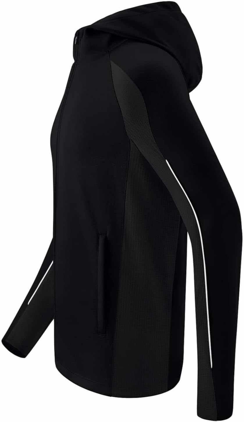 Erima Unisex Liga Star Trainingsjacke mit Kapuze XL Schwarz/Weiss, XL Schwarz/Weiss