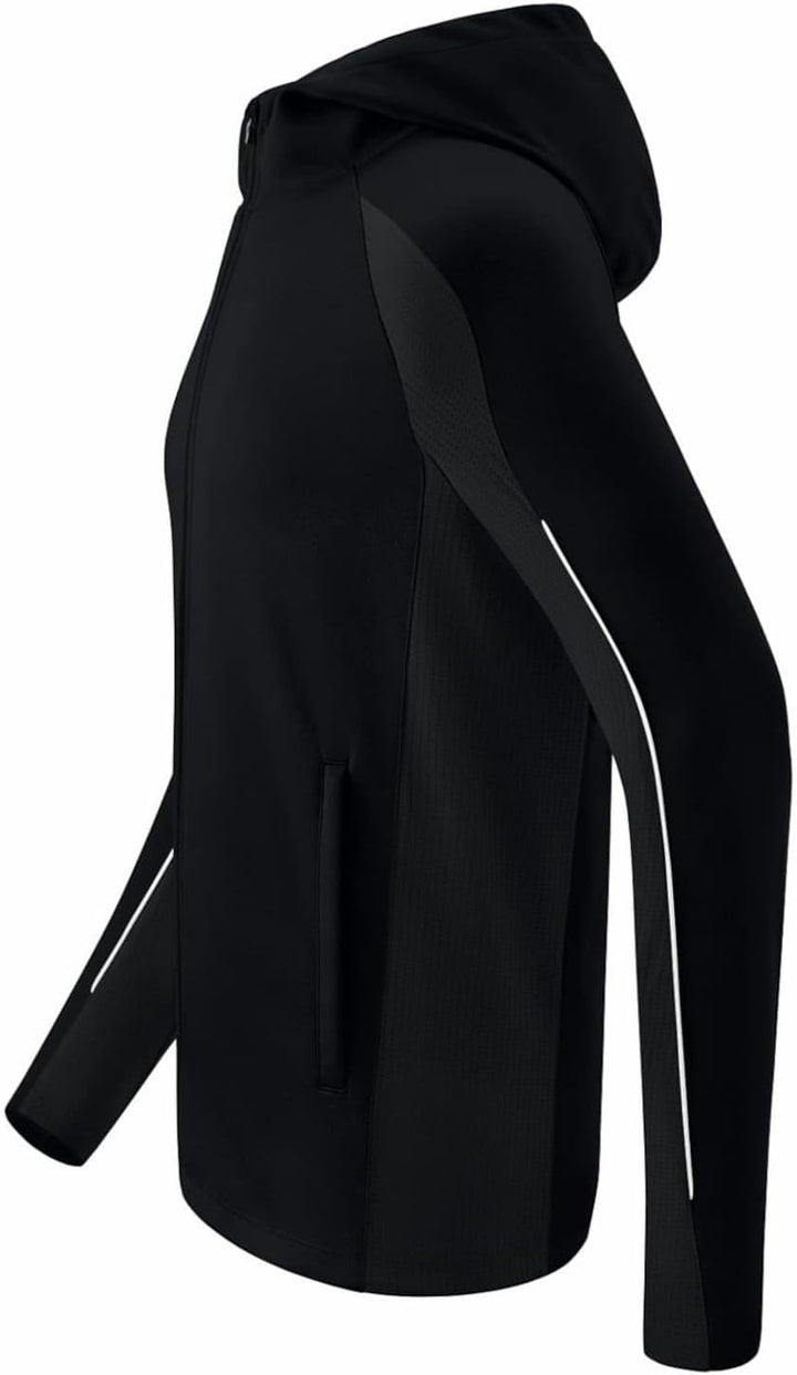 Erima Unisex Liga Star Trainingsjacke mit Kapuze XL Schwarz/Weiss, XL Schwarz/Weiss