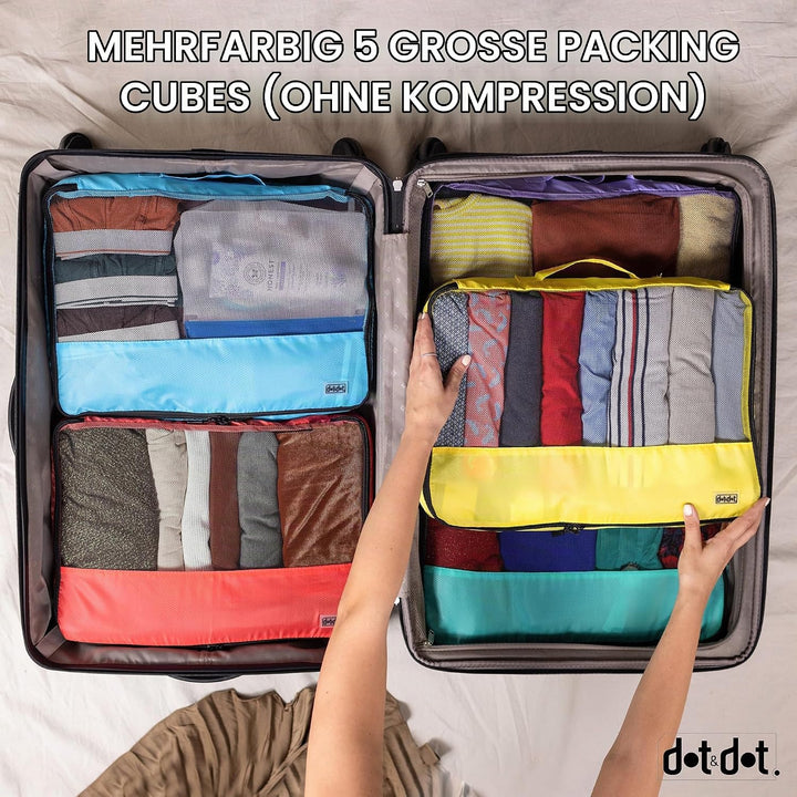 Packwürfel für Koffer – Gepäck-Organizer für Koffer Mehrfarbig, Mehrfarbig