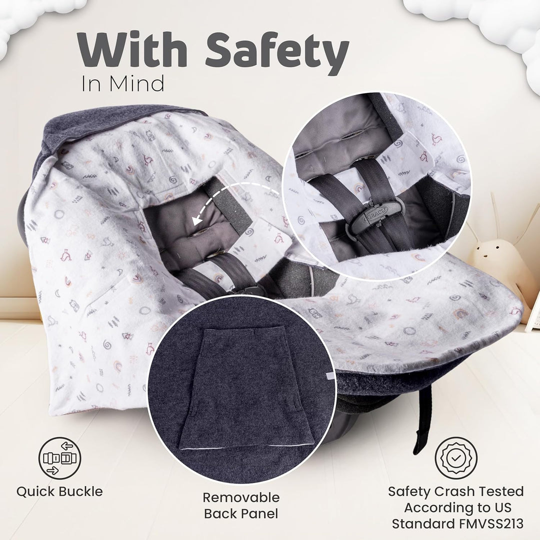 Swaddyl WOLLWALK Einschlagdecke Babyschale - Baby Fusssack - Maxi-Cosi Decke - Einschlagdecken für K