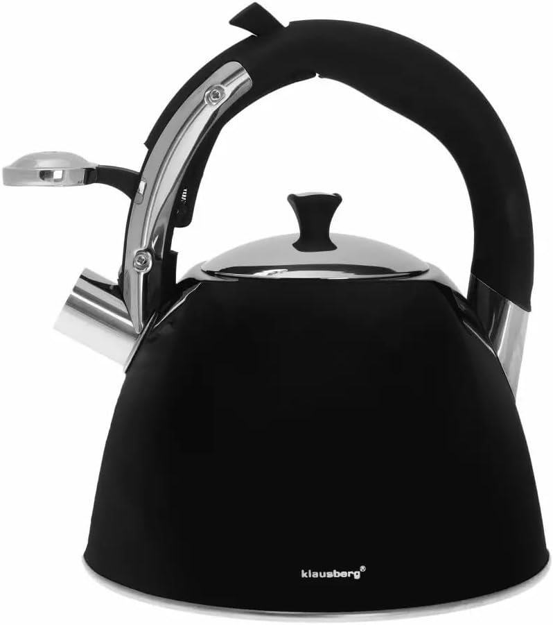Klausberg Aussergewöhnliche Linie des eleganten Wasserkochers (3L) - Schwarz | Hochglanz, Schwarz |