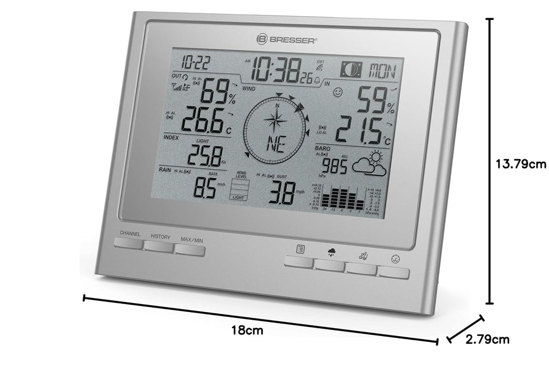 Bresser zusätzliche Basisstation für 7003100 ClimateScout Wetter-Center 7-in-1 Funk Wetterstation mi