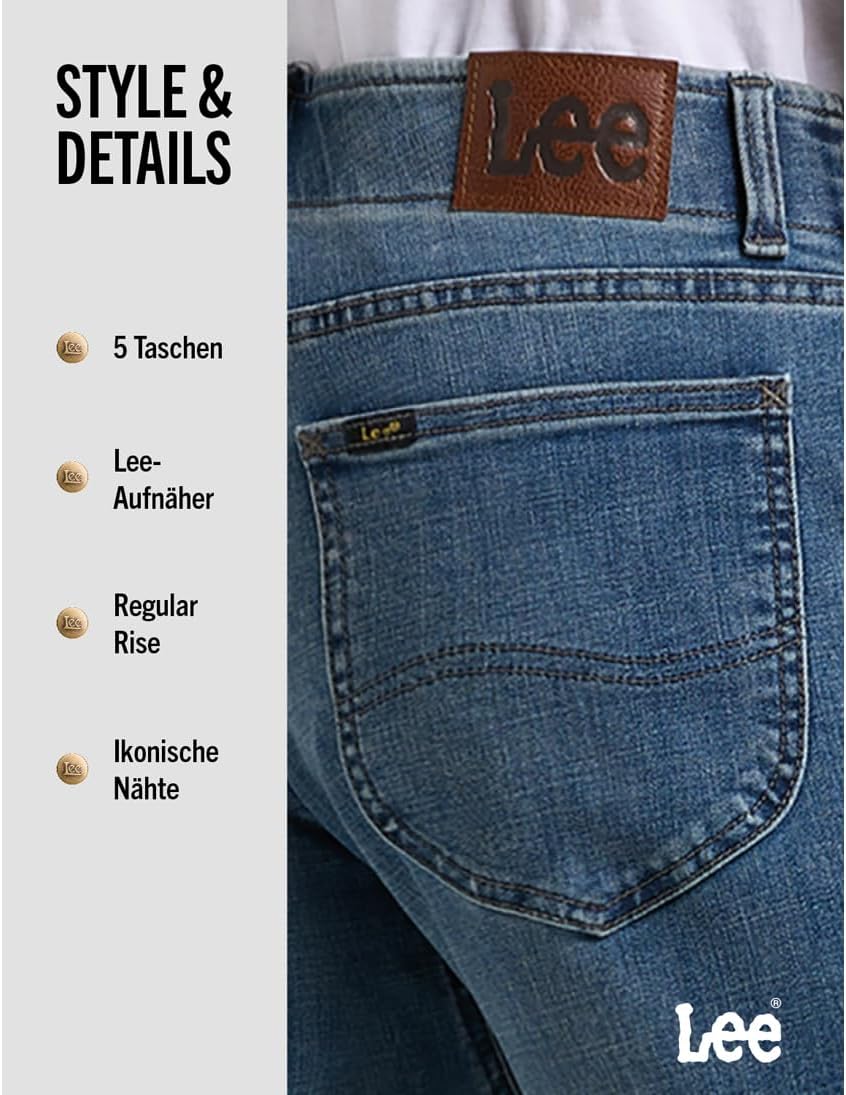 Lee Herren Extreme Motion Recht Jeans, Brady, 36W / 32L EU 32W / 30L Brady, 32W / 30L Brady