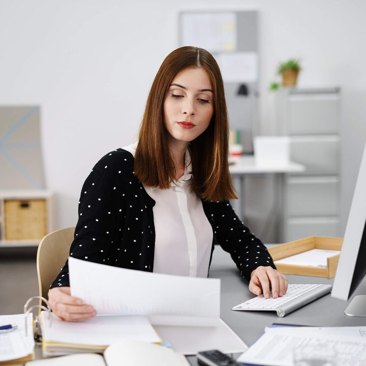 Relaxdays 10 x Dokumentenablage, DIN A4 Papierfach, Büro, Schreibtisch, flach, MDF Briefablage Bambu