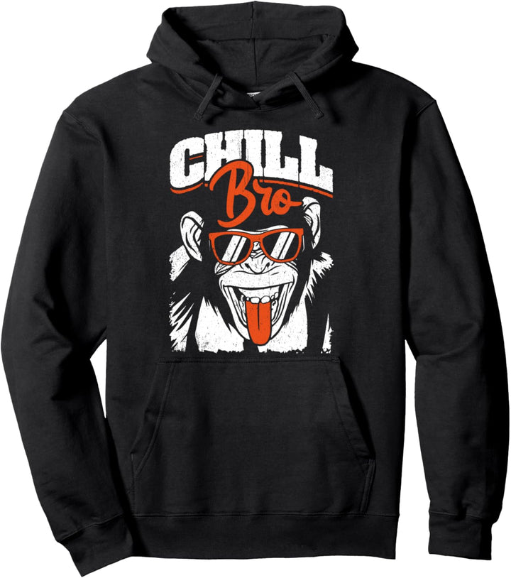 Chill Bro - Cooler Affe mit Sonnebrille Pullover Hoodie