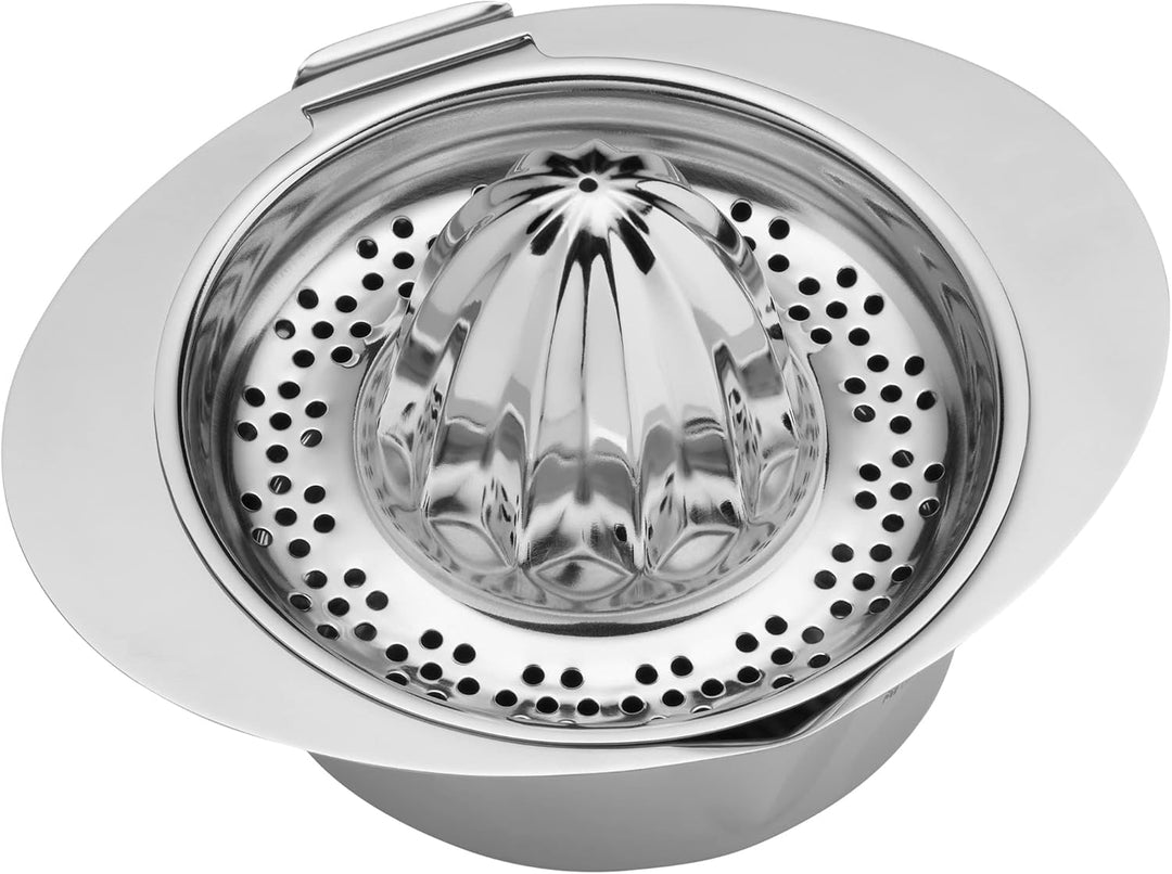 WMF Gourmet Zitronenpresse Edelstahl 13cm, Zitruspresse manuell, Cromargan Edelstahl mattiert, für Z