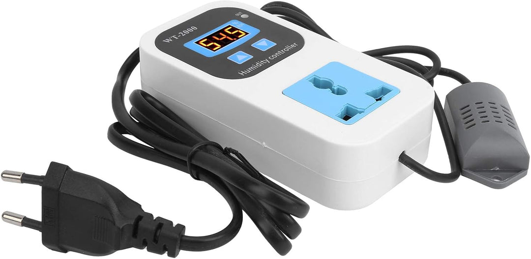 FTVOGUE Digitaler Feuchteregler WT-2000 Befeuchtung Entfeuchtung Schaltersteckdose 0%~99% RH mit Feu