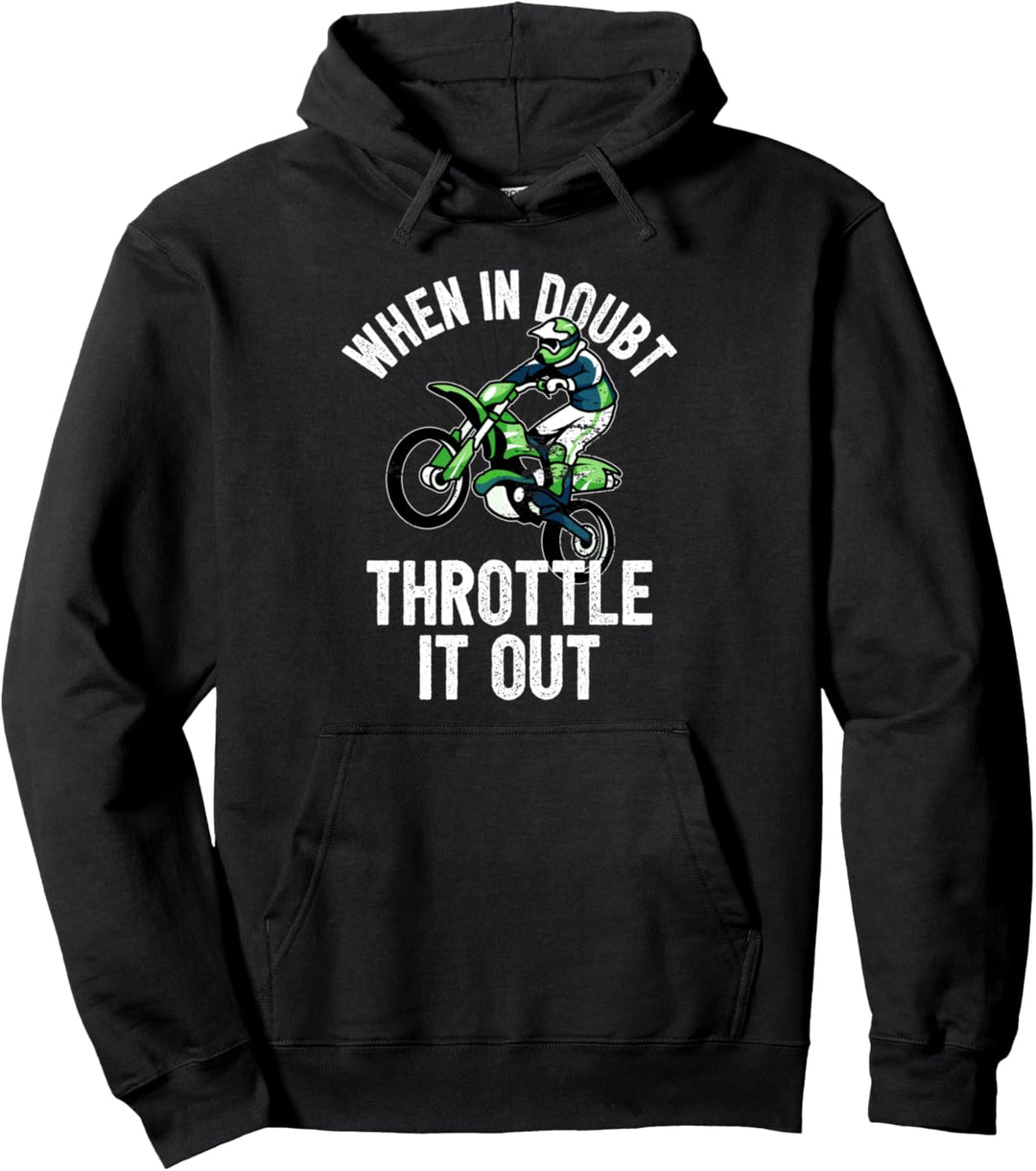 Motocross-Fahrer Motocrossbike Motorrad Rennsport Vollgas Pullover Hoodie