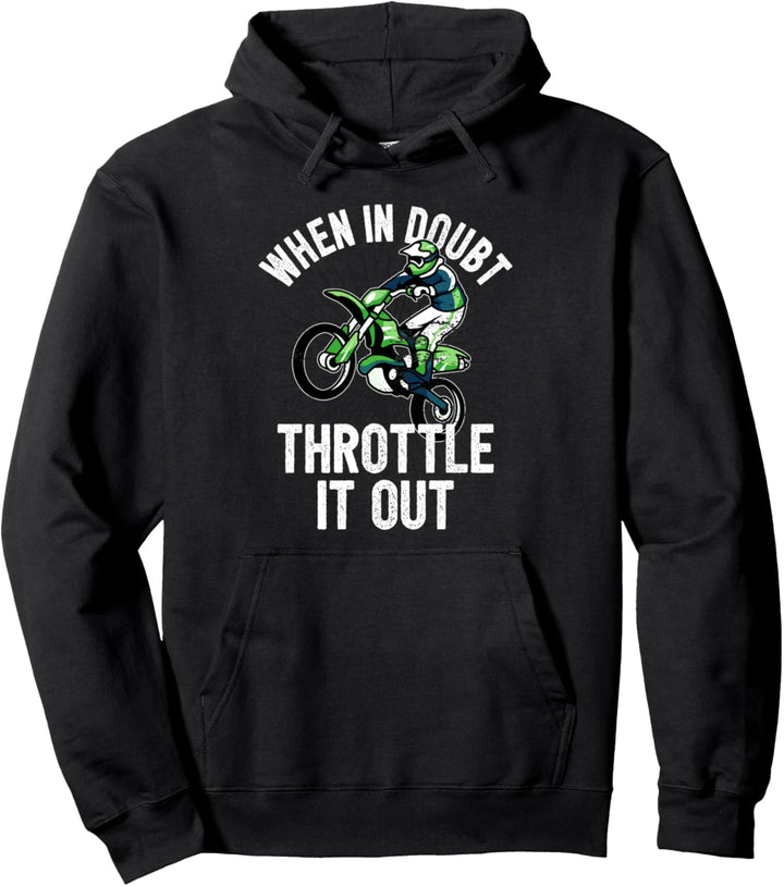 Motocross-Fahrer Motocrossbike Motorrad Rennsport Vollgas Pullover Hoodie