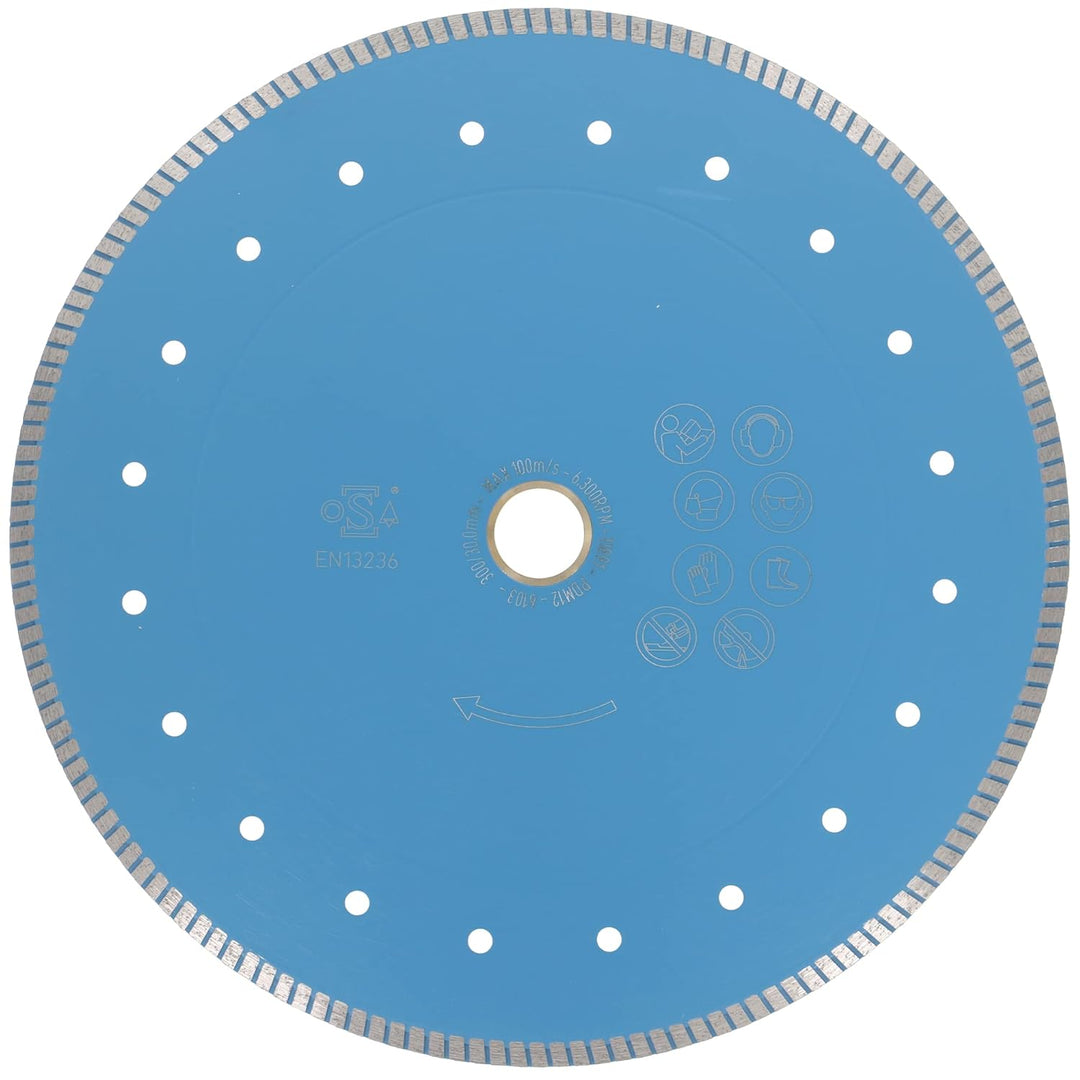 PRODIAMANT Profi Diamant Fliesenscheibe ø 300mm F33 Bohrung 30mm mit Distanzring 25,4mm Natursteine