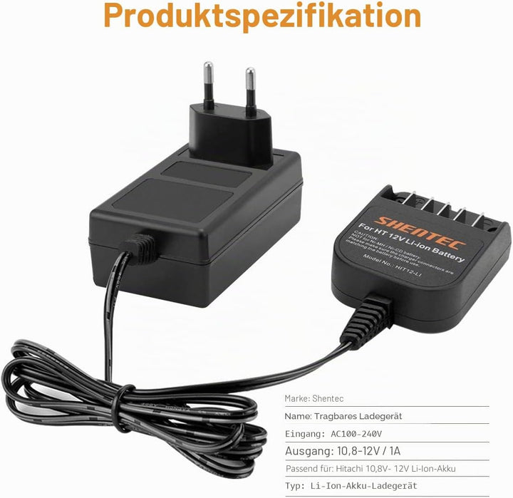 Shentec 10,8V-12V Li-Ionen Ladegeräte Für Hitachi BCL1015 329369 329370 329371 329389 331065 Einschu