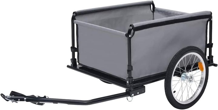 vidaXL Fahrradanhänger 65kg Lastenanhänger Transportanhänger mehrere Auswhal, Grau und Orange