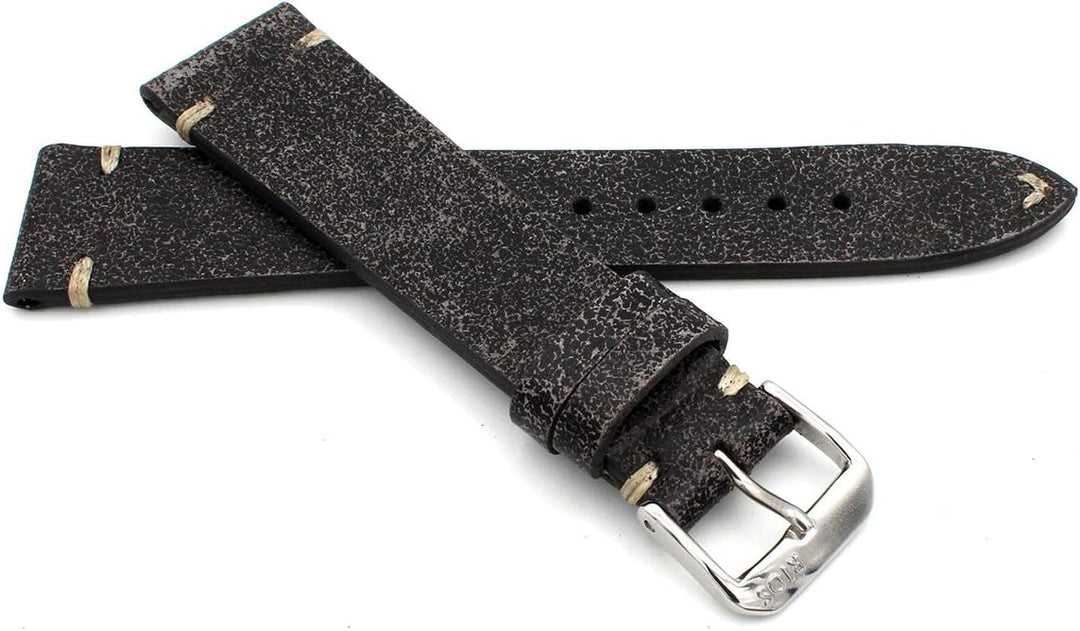 RIOS1931 Sagittarius Vintage Rindsleder Uhrenarmband handgemacht in Deutschland Robust 20mm Scratche