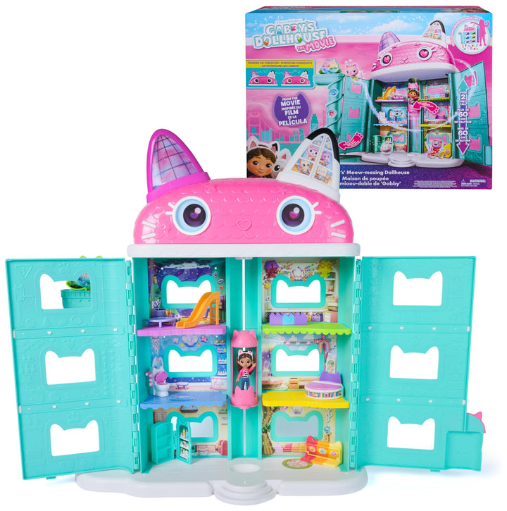DREAMWORKS GABBY'S DOLLHOUSE: DER FILM - Puppenhaus zum Kinofilm, über 60 cm gross, mit Gabby-Figur