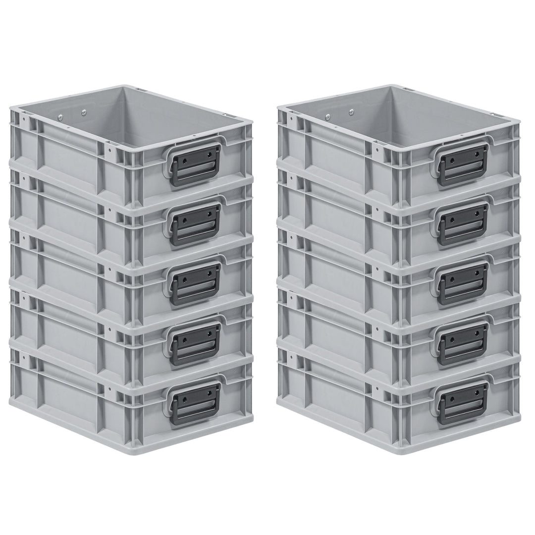 Mega Deal | 10x Proregal Eurobox NextGen Portable Duo |HxBxT 12x30x40cm HxBxT 12x30x40cm Grau, HxBxT