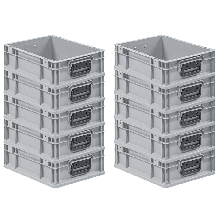 Mega Deal | 10x Proregal Eurobox NextGen Portable Duo |HxBxT 12x30x40cm HxBxT 12x30x40cm Grau, HxBxT
