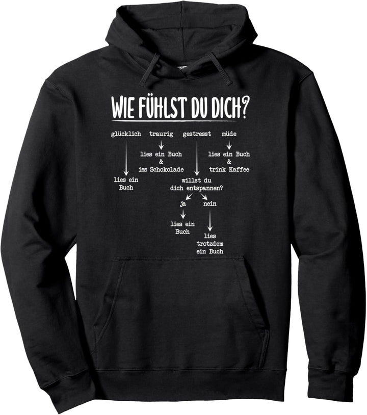 Wie Fühlst Du Dich? Lies Ein Buch Bücherwurm Bücher Lesen Pullover Hoodie