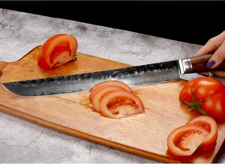 YOUSUNLONG Max Sakimaru Messer 11 Zoll Sashimi Sushi Yanagiba Messer - Japanischer Damaskus gehämmer