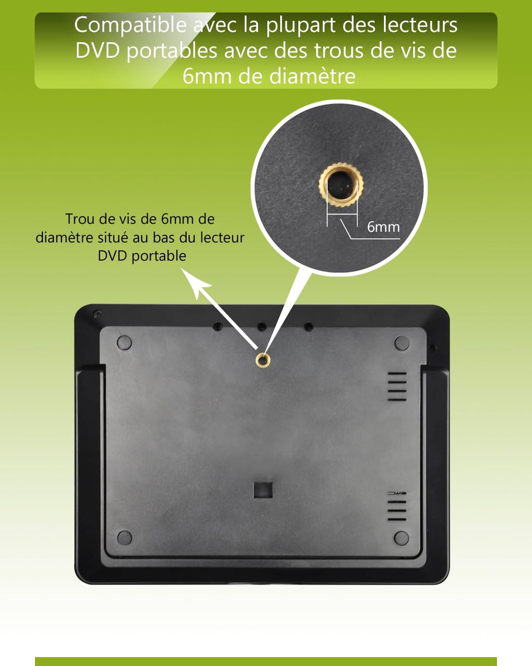 Kopfstützenbefestigungsgeräte für Auto, verstellbare Halterung für DVD-Player mit Doppelbildschirm f