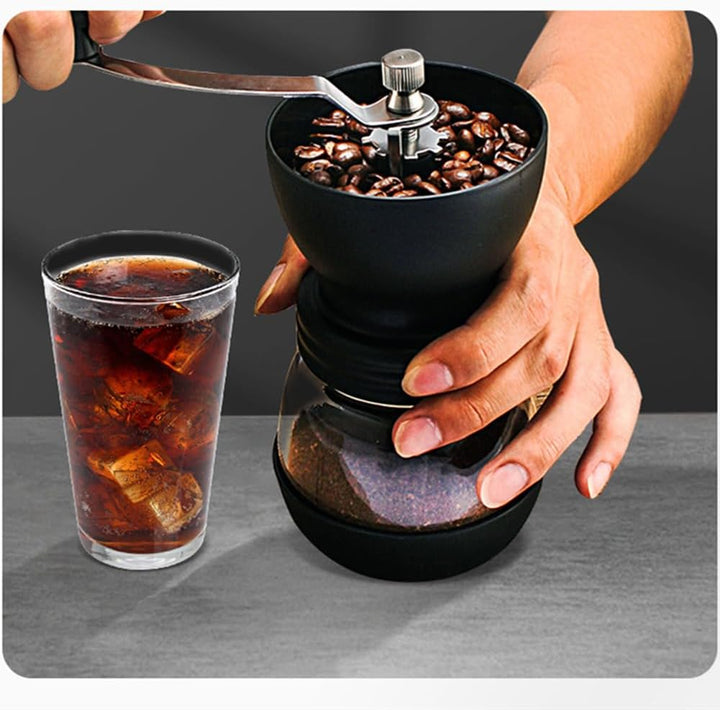 NatureMan Manuelle Kaffeemühle mit einstellbaren Einstellungen, tragbare, konische Fräsmühle für Hau
