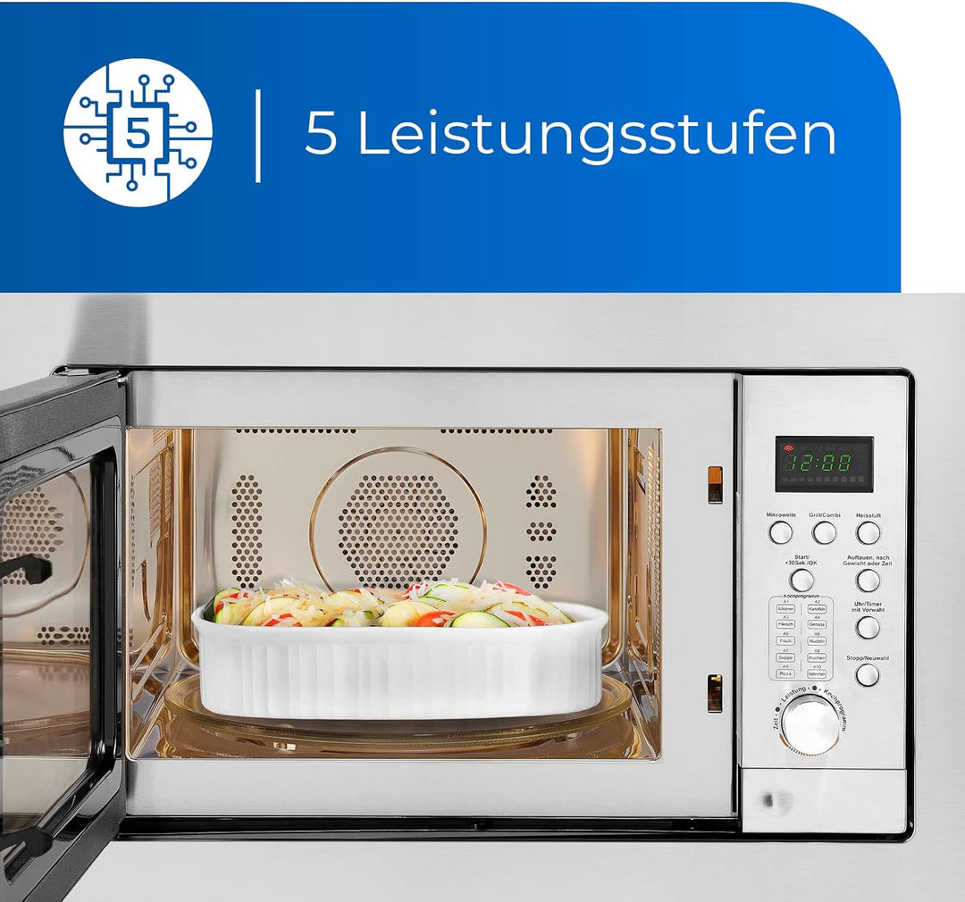 Exquisit 2546.1 EMW 2546 HI Einbau-Mikrowelle, Metall, 25 liters,