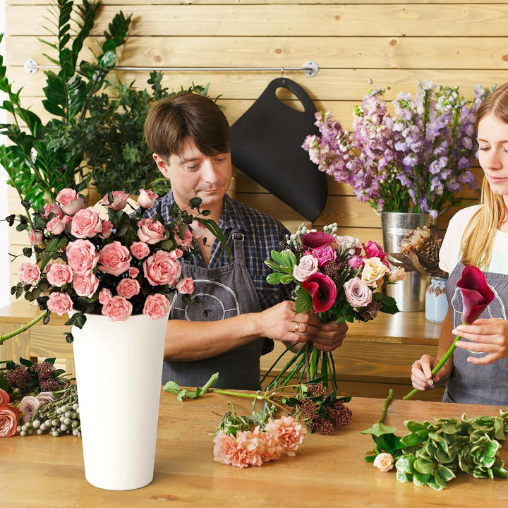 Invech Blumenständer mit 6 Eimern, 3 Etagen Blumenständer aus Metal mit Rollen, Mobiler Pflanzenstän